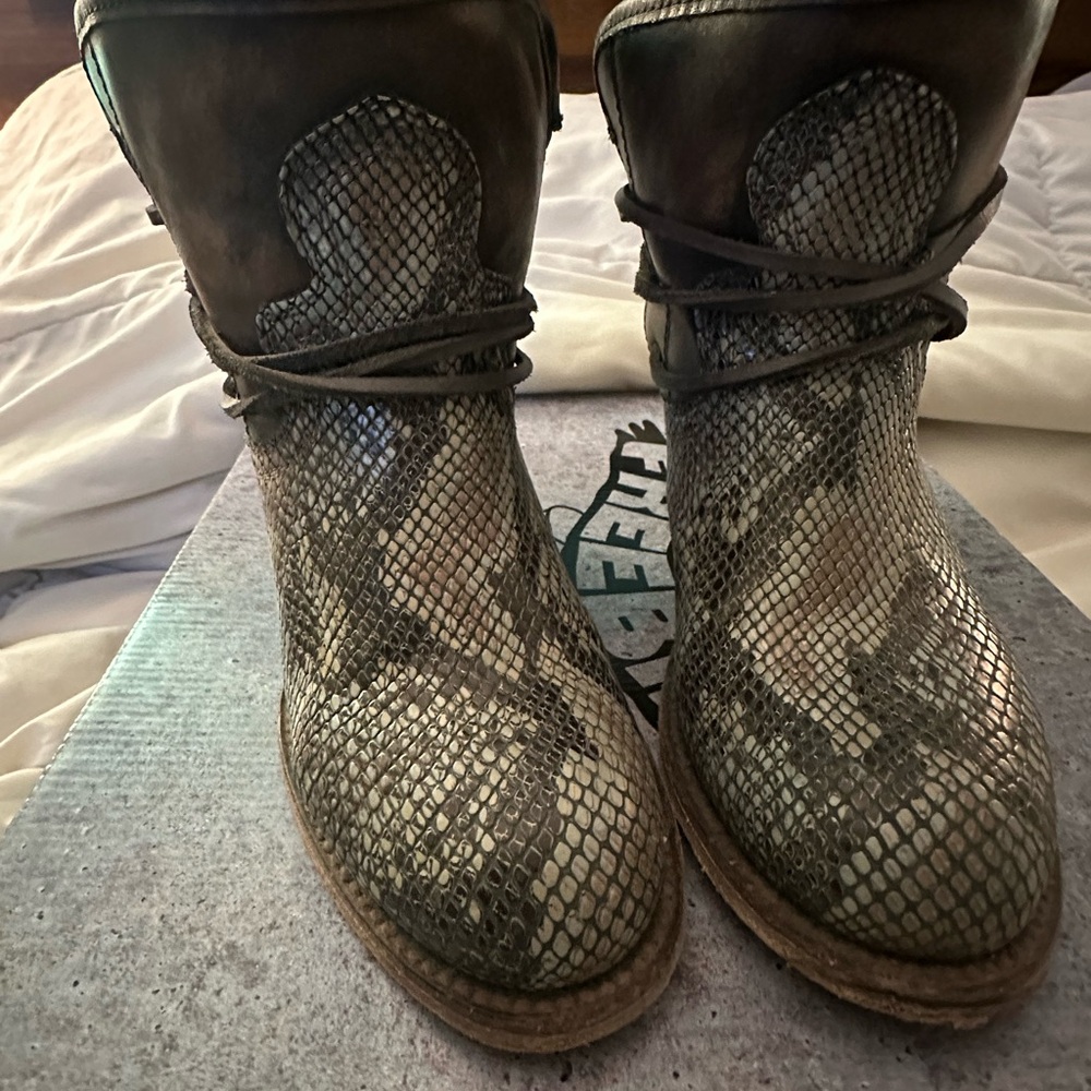 Freebird by Steven Brown and Gray Ankle Booties - Picture 7 of 10
